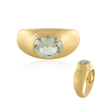 Green Amethyst Silver Ring