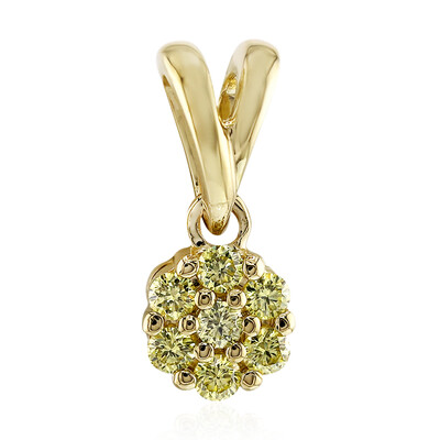 9K VS1 Yellow Diamond Gold Pendant (Annette)