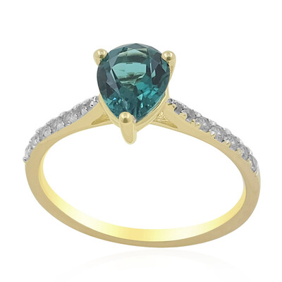 9K Brazilian Indicolite Gold Ring