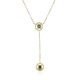 9K SI2 Green Diamond Gold Necklace