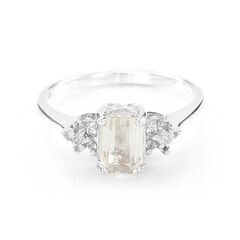 Canary Kunzite Silver Ring