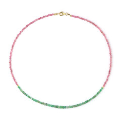 Nigerian Pink Tourmaline Silver Necklace