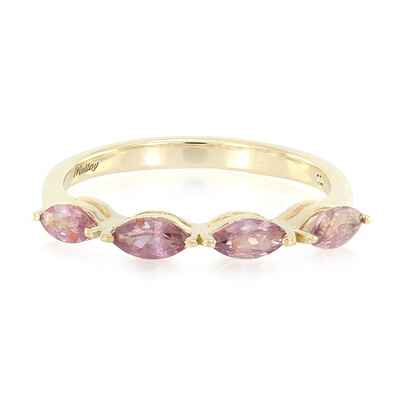 10K Unheated Padparadscha Sapphire Gold Ring