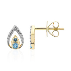 9K Hauynite Gold Earrings