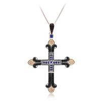 Ceylon Sapphire Silver Necklace (Dallas Prince Designs)