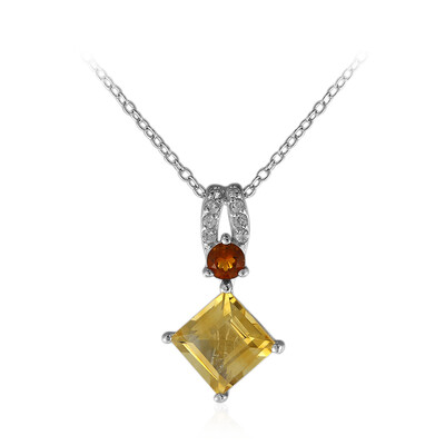 Citrine Silver Necklace