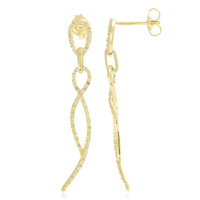 Chocolate Diamond Silver Earrings