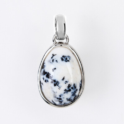 Dendritic Agate Silver Pendant