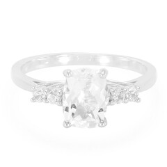 Goshenite Silver Ring