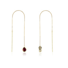 9K Rhodolite Gold Earrings (CUSTODANA)