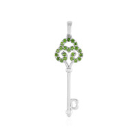 Russian Diopside Silver Pendant