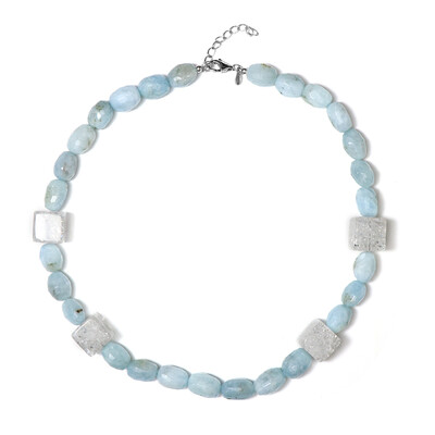 Aquamarine Silver Necklace
