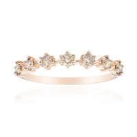 9K SI1 Argyle Rose De France Diamond Gold Ring