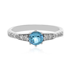 Swiss Blue Topaz Silver Ring