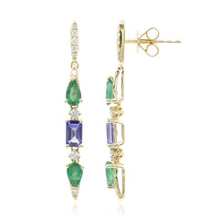 14K AAA Zambian Emerald Gold Earrings (CIRARI)