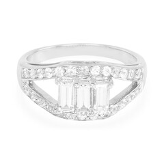 White Sapphire Silver Ring