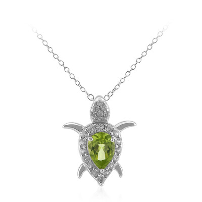 Burmese Peridot Silver Necklace