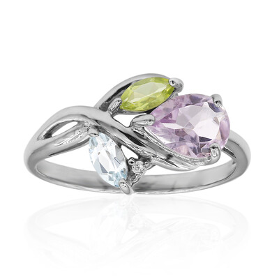Rose de France Amethyst Silver Ring