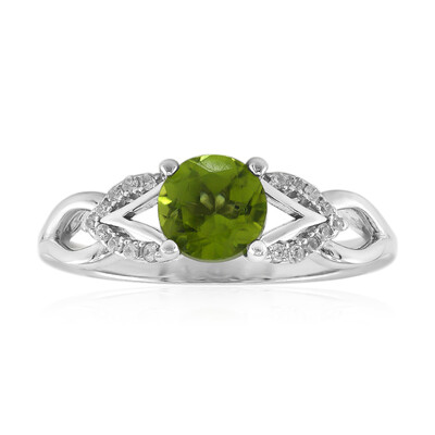 Burmese Peridot Silver Ring