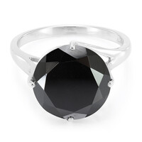 Black Hematite Silver Ring