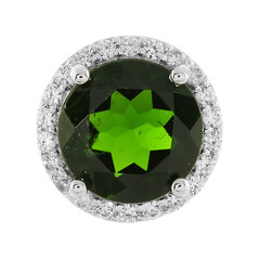 Russian Diopside Silver Pendant