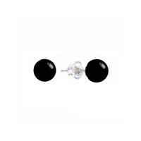 Black Tourmaline Silver Earrings