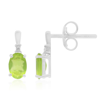 Brazilian Green Opal Silver Earrings