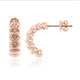 9K SI1 Argyle Rose De France Diamond Gold Earrings (Annette)