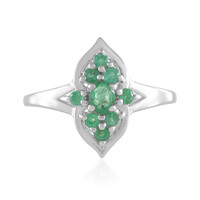 Zambian Emerald Silver Ring