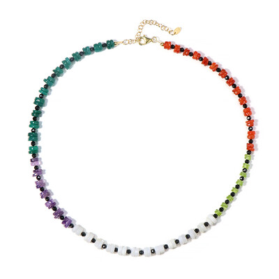 White Agate Silver Necklace