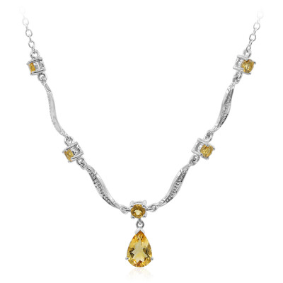 Citrine Silver Necklace