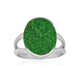 Uvarovite Silver Ring (Bali Barong)