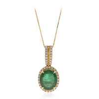 18K AAA Zambian Emerald Gold Necklace (CIRARI)
