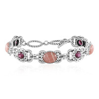 Rhodochrosite Silver Bracelet (Desert Chic)