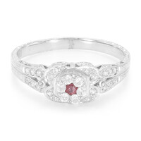 Padparadscha Sapphire Silver Ring