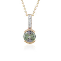 9K Green Tanzanite Gold Necklace