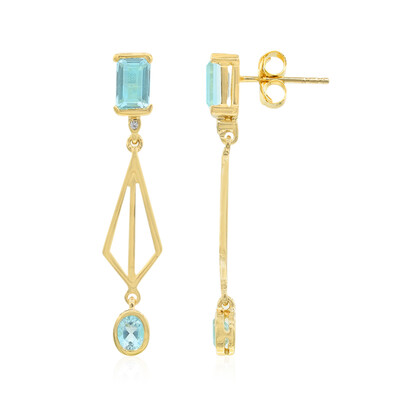 Sky Blue Topaz Silver Earrings