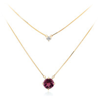 9K Magenta Garnet Gold Necklace (de Melo)
