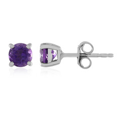 Siberian Amethyst Silver Earrings