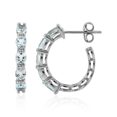 Sky Blue Topaz Silver Earrings
