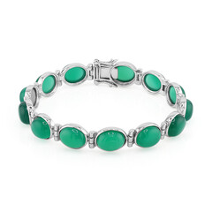 Green Onyx Silver Bracelet