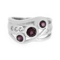 Rhodolite Silver Ring
