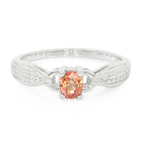 Sunset Ruby Silver Ring