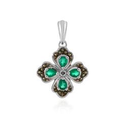 Green Onyx Silver Pendant