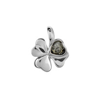 Green Baltic Amber Silver Pendant