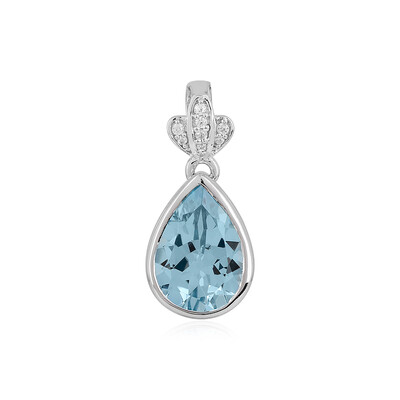 Sky Blue Topaz Silver Pendant