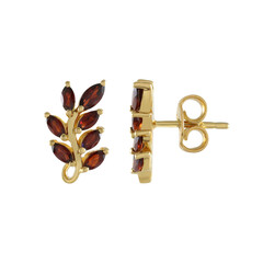 Mozambique Garnet Silver Earrings