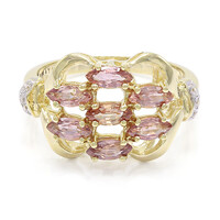 18K Unheated Padparadscha Sapphire Gold Ring (AMAYANI)