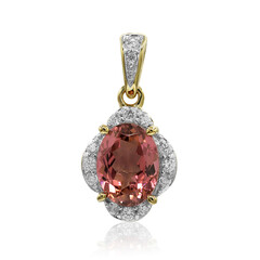 9K Pink Tourmaline Gold Pendant (Adela Gold)