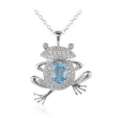 Sky Blue Topaz Silver Necklace